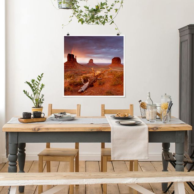 Küche Dekoration Monument Valley bei Sonnenuntergang