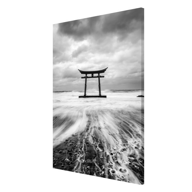 Wanddeko Esszimmer Japanisches Torii im Meer