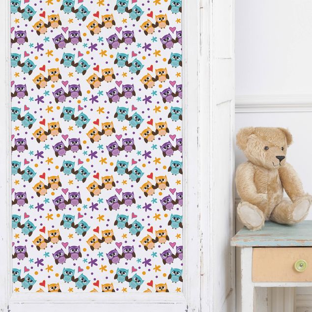 Wanddeko Büro Süßes Kinderzimmer-Muster mit verliebten Eulen