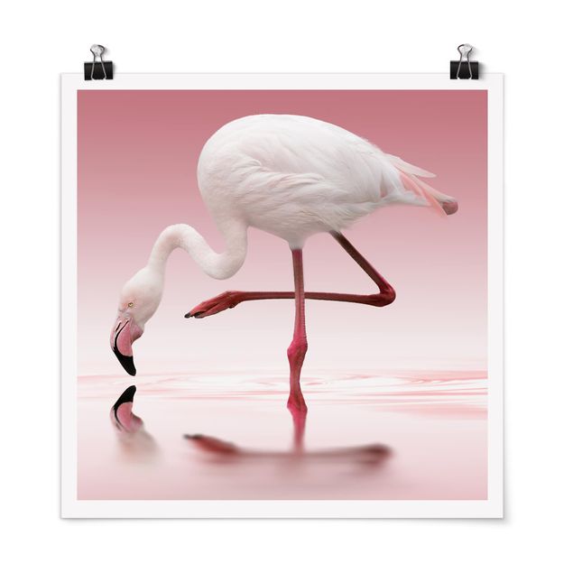 Wanddeko Schlafzimmer Flamingo Dance