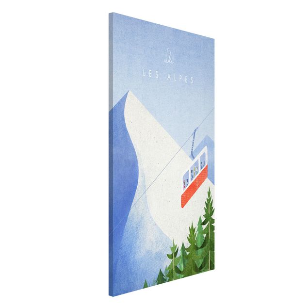 Wanddeko bunt Reiseposter - Les Alpes