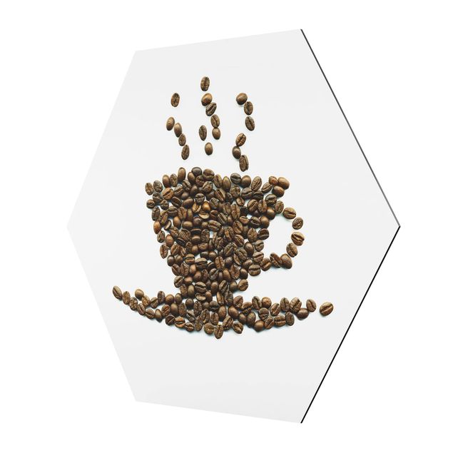 Wanddeko Kaffee Coffee Beans Cup