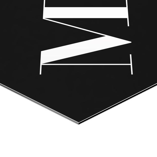 Wanddeko schwarz Buchstabe Serif Schwarz M