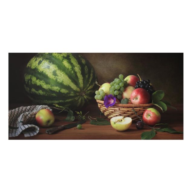 Wanddeko Obst Stillleben mit Melone
