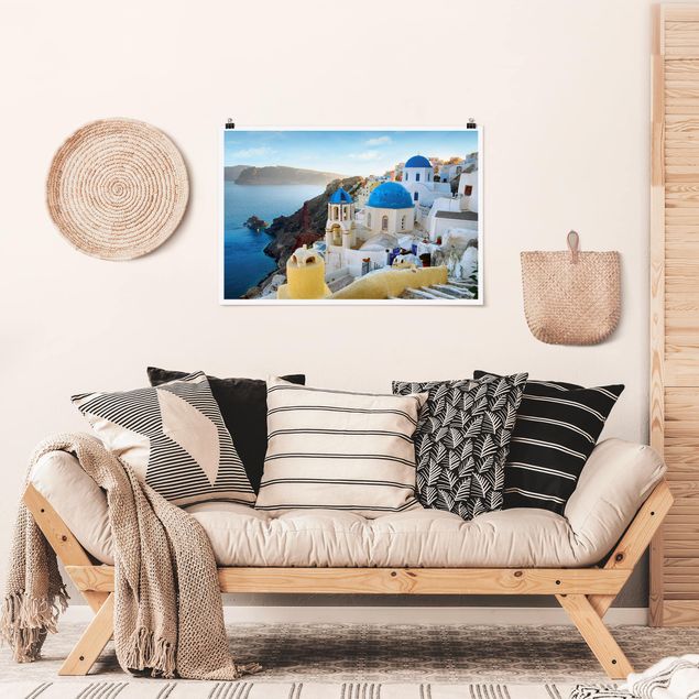 Wanddeko Architektur Santorini
