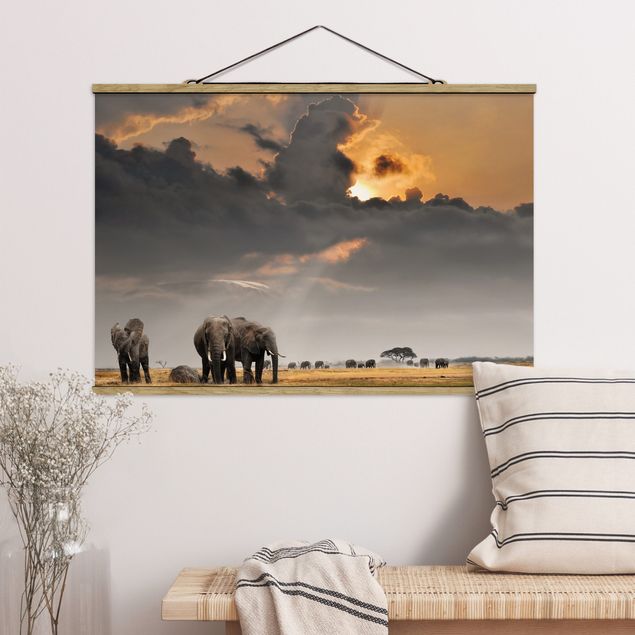 Deko Afrika Elefanten der Savanne