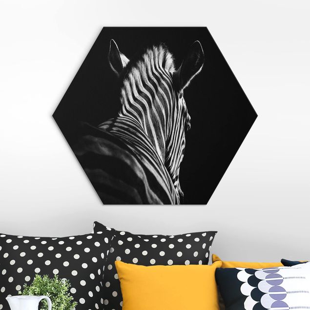 Wanddeko Schlafzimmer Dunkle Zebra Silhouette