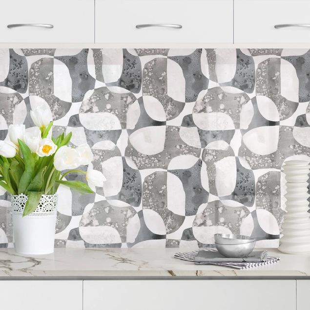 Küche Dekoration Lebende Steine Muster in Grau II