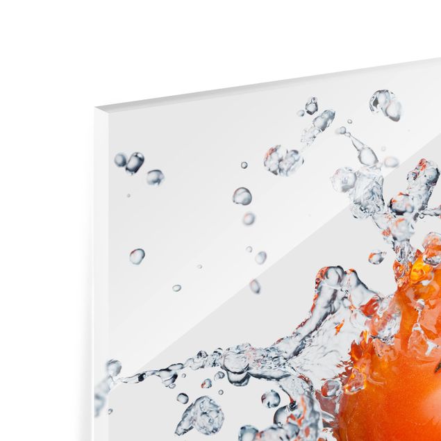 Glas Spritzschutz - No.507 Frische Tomate - Quadrat - 1:1
