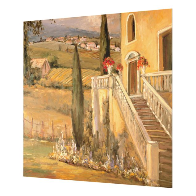 Wanddeko Malerei Italienische Landschaft - Haustreppe