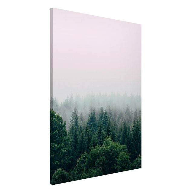 Wanddeko Flur Wald im Nebel Dämmerung