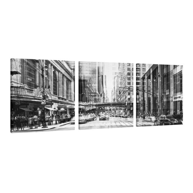 Wanddeko Esszimmer NYC Urban schwarz-weiß