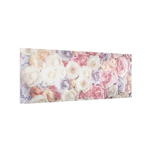 Wohndeko Blume Pastell Paper Art Rosen