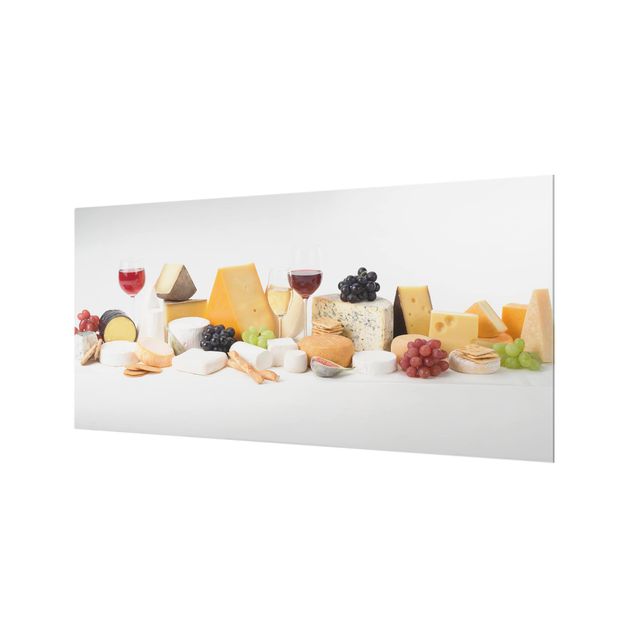 Glasrückwand Küche Käse-Variationen
