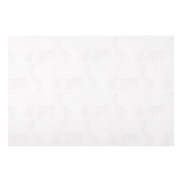 Glasrückwand Küche Muster Linienmuster Stempel in Weiß