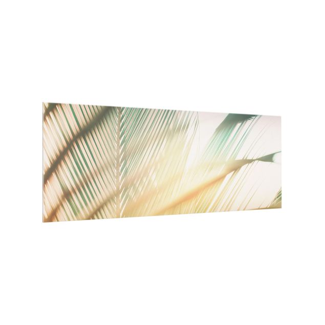 Deko Himmel Tropische Pflanzen Palmen bei Sonnenuntergang II