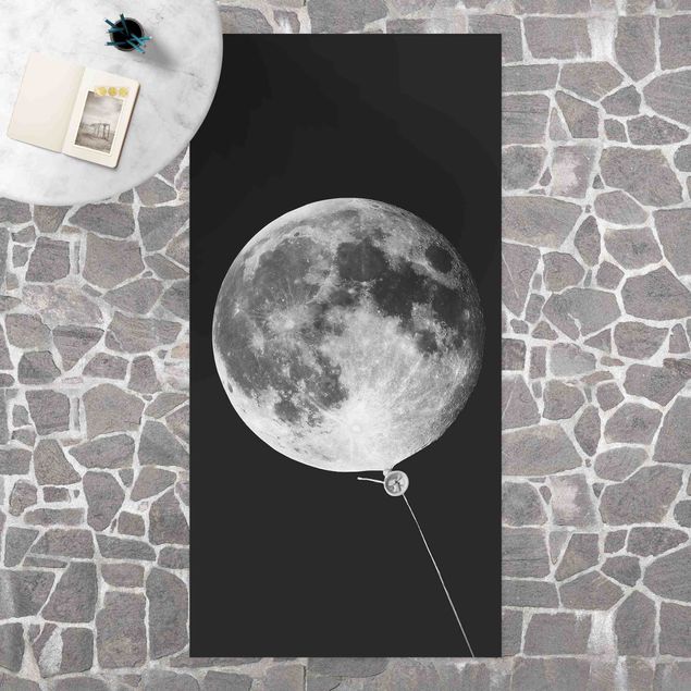 Wanddeko Flur Luftballon mit Mond