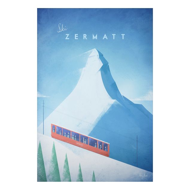 Wanddeko Schlafzimmer Reiseposter - Zermatt