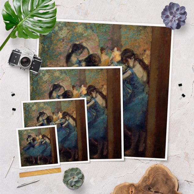 Wanddeko Flur Edgar Degas - Blaue Tänzerinnen