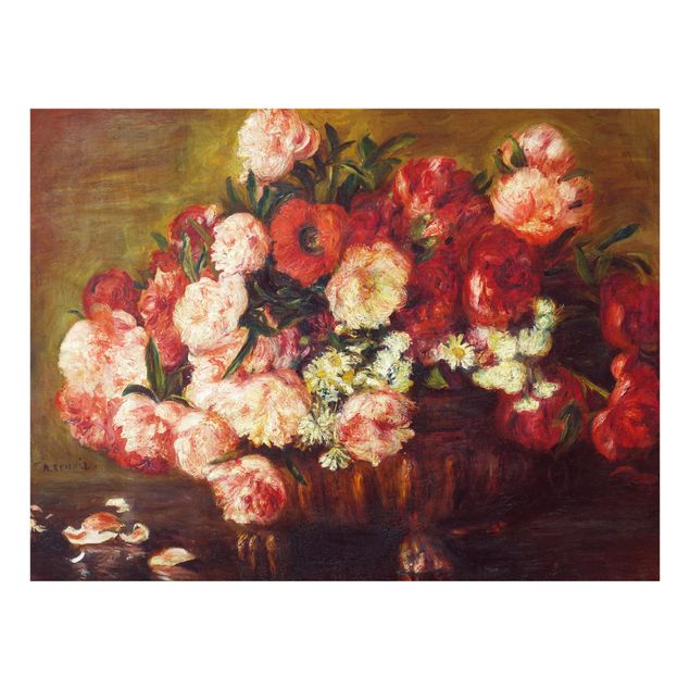 Wohndeko Rose Auguste Renoir - Stillleben mit Pfingstrosen