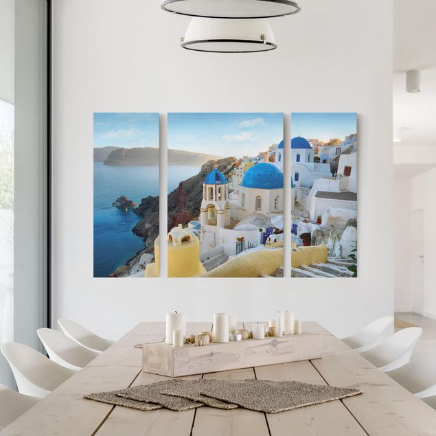 Wanddeko Wohnzimmer Santorini