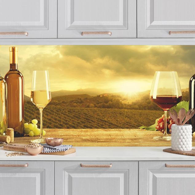 Küche Dekoration Wein mit Ausblick