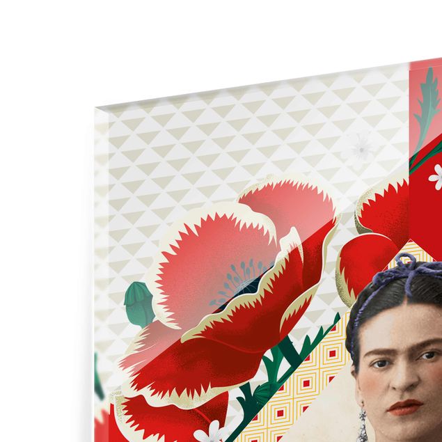 Wanddeko über Sofa Frida Kahlo - Mohnblüten