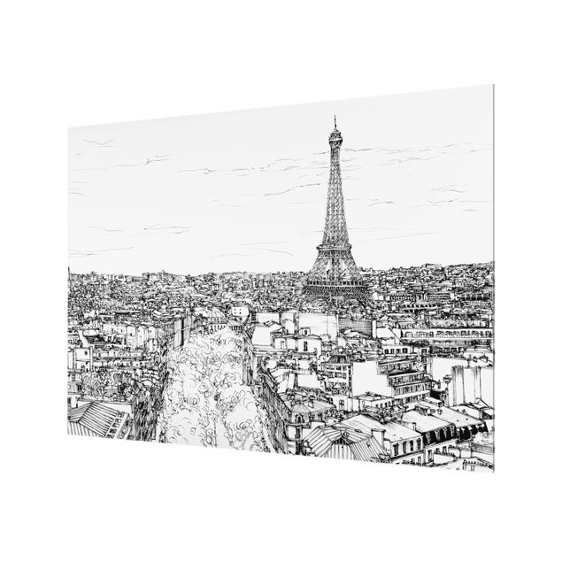 Deko Illustration Stadtstudie - Paris