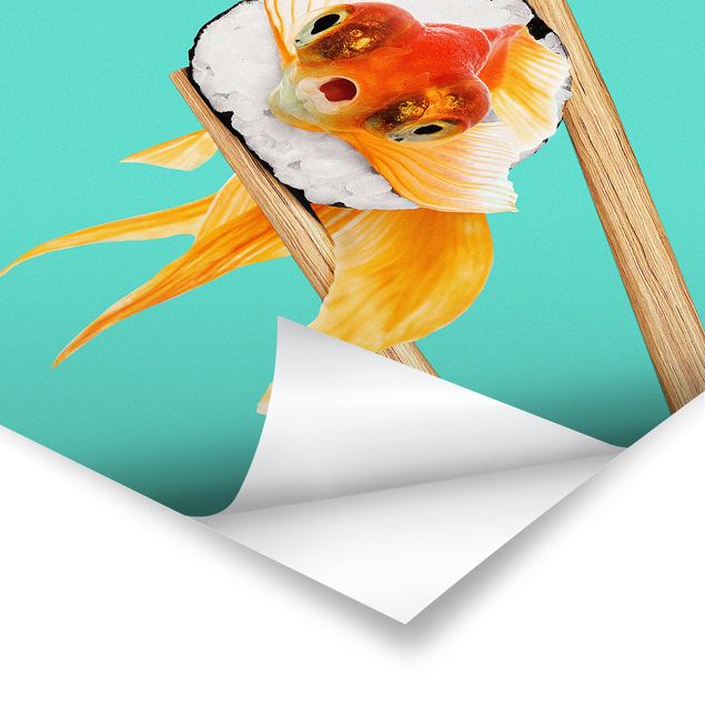 Deko Kulinarisch Sushi mit Goldfisch
