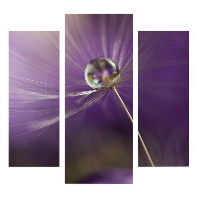 Wohndeko Blume Pusteblume in Violett