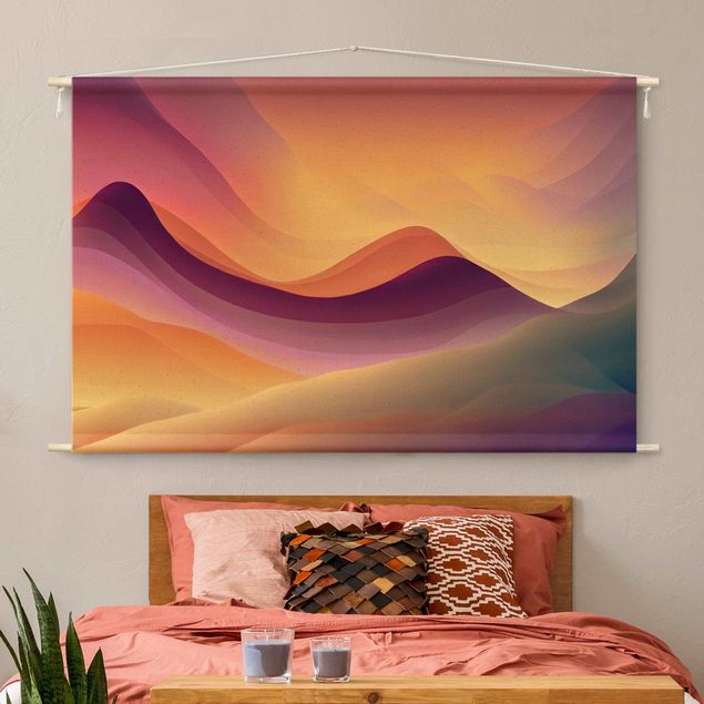 Wanddeko Schlafzimmer Abendlicher Farbverlauf
