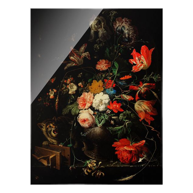 Wanddeko Esszimmer Abraham Mignon - Das umgeworfene Bouquet