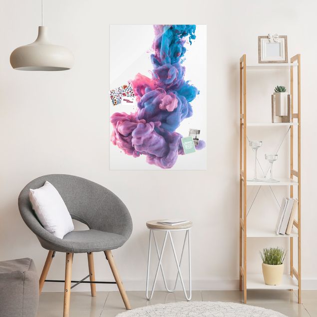 Wanddeko Schlafzimmer Abstrakte flüssige Farbe