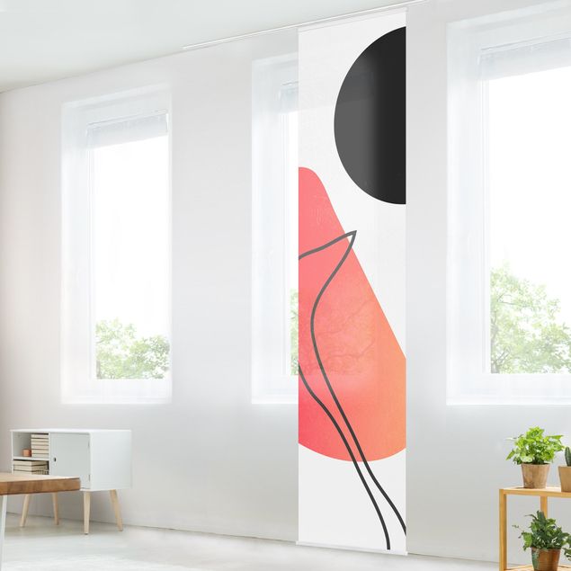 Wanddeko Wohnzimmer Abstrakte Formen - Schwarze Sonne