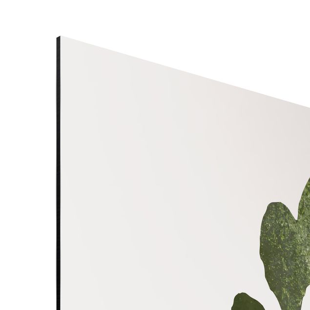 Wanddeko Esszimmer Grafische Pflanzenwelt - Dunkelgrün