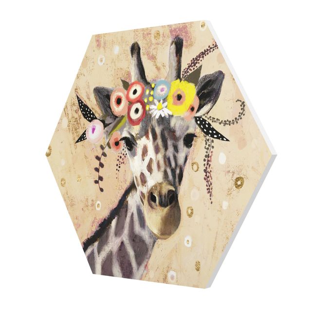 Wanddeko Büro Klimt Giraffe