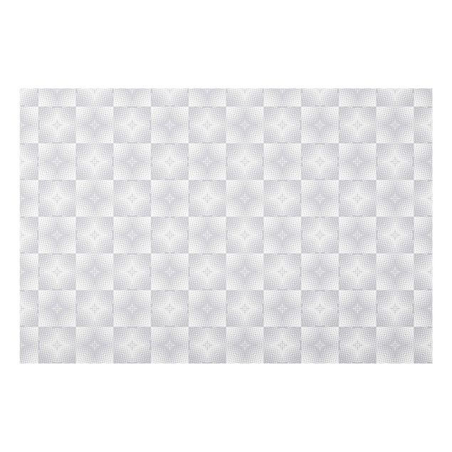 Glasrückwand Küche Muster Geometrisches Kachelmuster in Grau