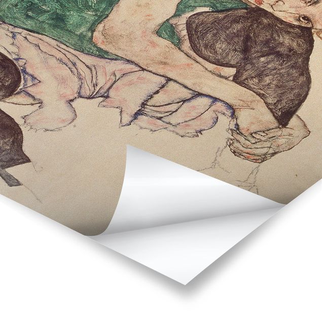 Kunststile Egon Schiele - Sitzende Frau mit hochgezogenem Knie