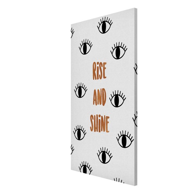 Wanddeko Esszimmer Schlafzimmer Zitat Rise & Shine