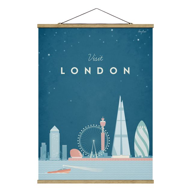 Wanddeko Schlafzimmer Reiseposter - London