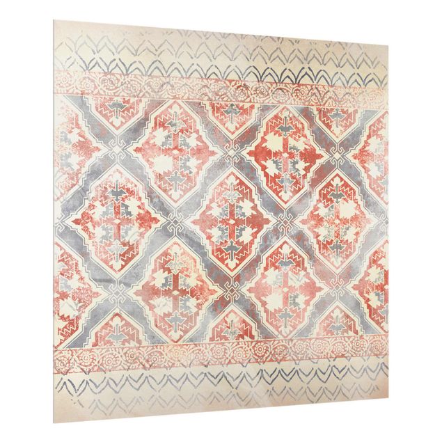 Wanddeko Muster Persisches Vintage Muster in Indigo II