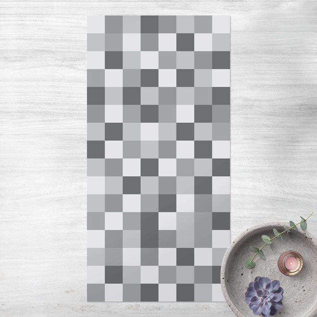 Wanddeko Flur Geometrisches Muster Mosaik Grau
