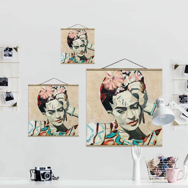 Wanddeko Büro Frida Kahlo - Collage No.1