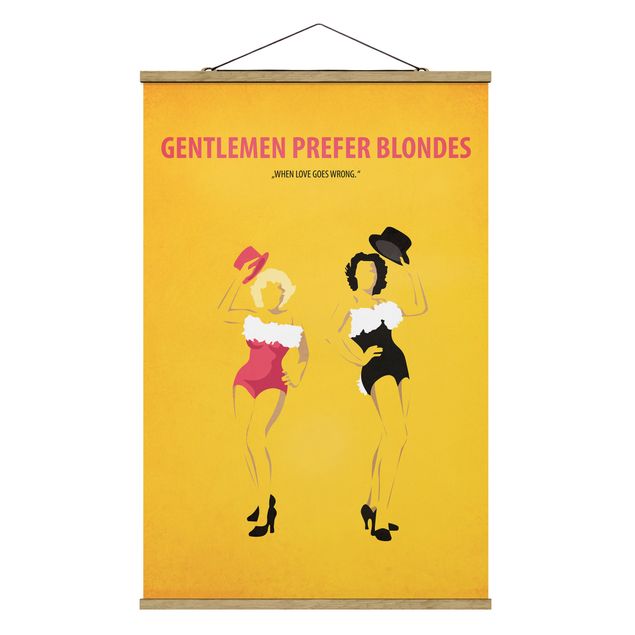 Wanddeko Flur Filmposter Gentlemen prefer blondes