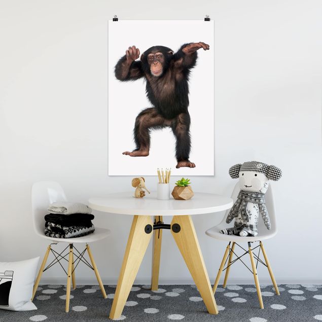 Wanddeko Schlafzimmer Vergnügter Affe