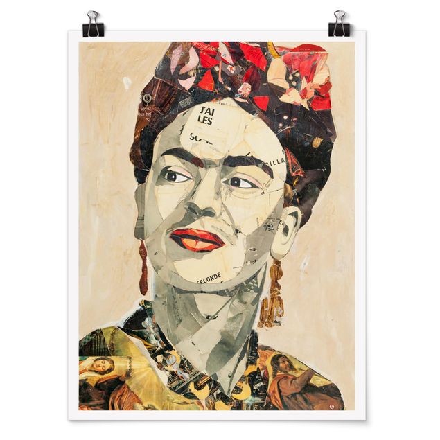 Wanddeko Esszimmer Frida Kahlo - Collage No.2