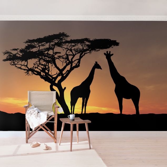 Wanddeko Wohnzimmer African Sunset