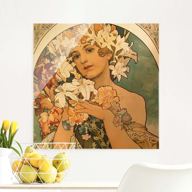 Art Deco Bilder Alfons Mucha - Blume