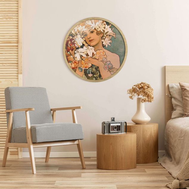 Wanddeko Büro Alfons Mucha - Blume