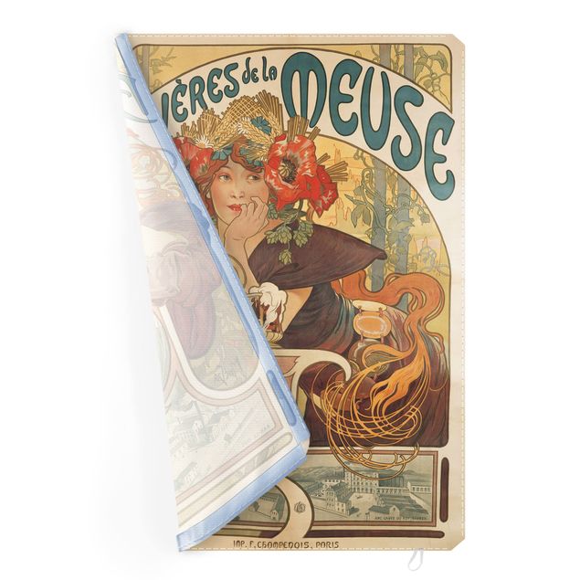 Wanddeko gelb Alfons Mucha - Plakat für La Meuse Bier